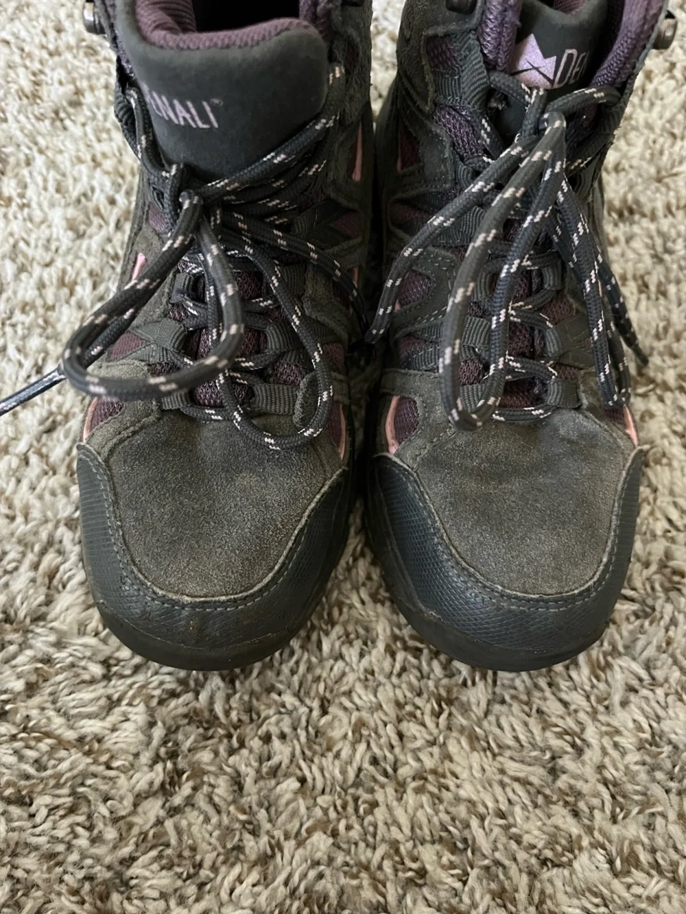 Denali Waterproof Hiking Boots with Pink/Purple Accents Girls Size 3